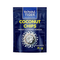 Чіпси з сушених кокосів 25 г (50 шт) /ТМ "Royal Tiger